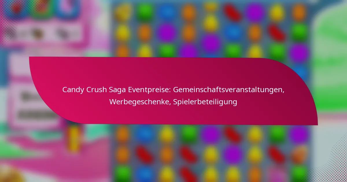 Candy Crush Saga Eventpreise: Gemeinschaftsveranstaltungen, Werbegeschenke, Spielerbeteiligung