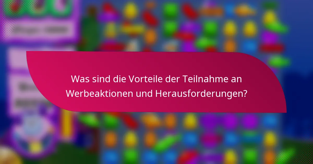 Was sind die Vorteile der Teilnahme an Werbeaktionen und Herausforderungen?